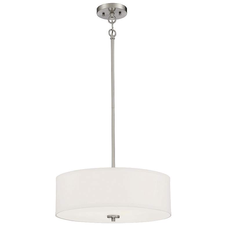 Image 1 Savoy House Meridian 18" Wide Brushed Nickel 3-Light Pendant