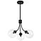 Savoy House Meridian 18" Wide Matte Black 3-Light Chandelier