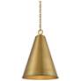 Savoy House Meridian 18" Wide Natural Brass 1-Light Pendant