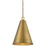 1_Savoy House Meridian 18" Wide Natural Brass 1-Light Pendant