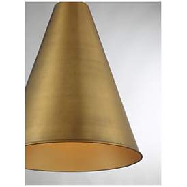 Image5 of Savoy House Meridian 18" Wide Natural Brass 1-Light Pendant more views