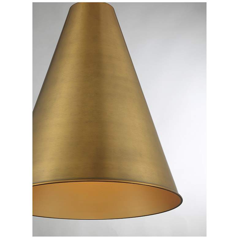 Image 5 Savoy House Meridian 18" Wide Natural Brass 1-Light Pendant more views