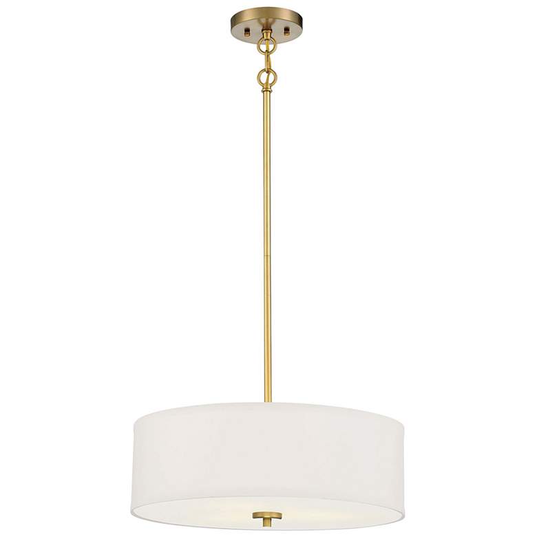 Image 1 Savoy House Meridian 18" Wide Warm Brass 3-Light Pendant