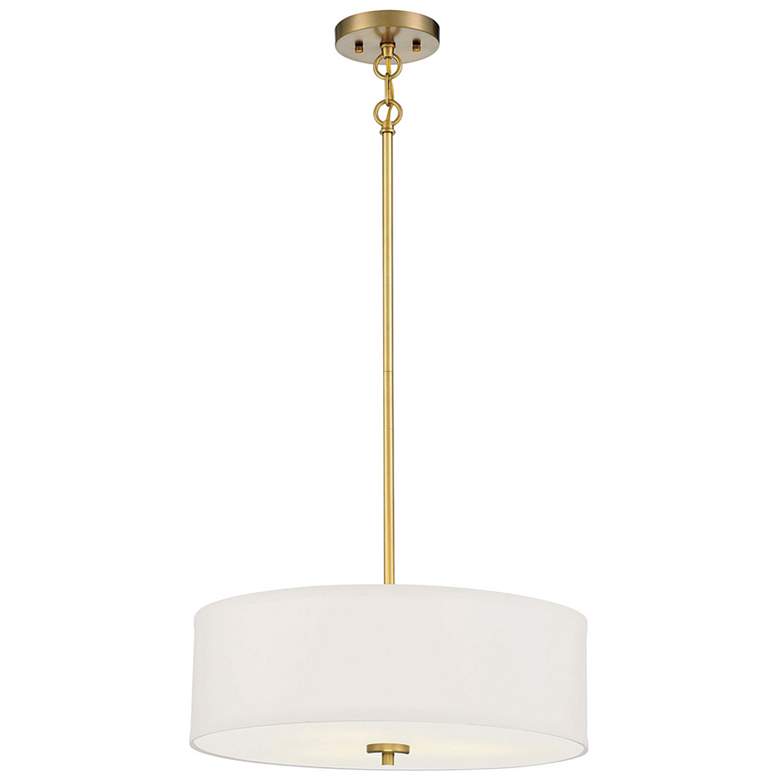 Image 1 Savoy House Meridian 18 inch Wide Warm Brass 3-Light Pendant