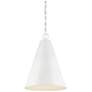 1_Savoy House Meridian 18" Wide White Cone Mini Pendant
