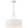 Savoy House Meridian 18"W Bisque White Drum Pendant Light