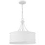 2_Savoy House Meridian 18"W Bisque White Drum Pendant Light more views