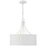 3_Savoy House Meridian 18"W Bisque White Drum Pendant Light more views