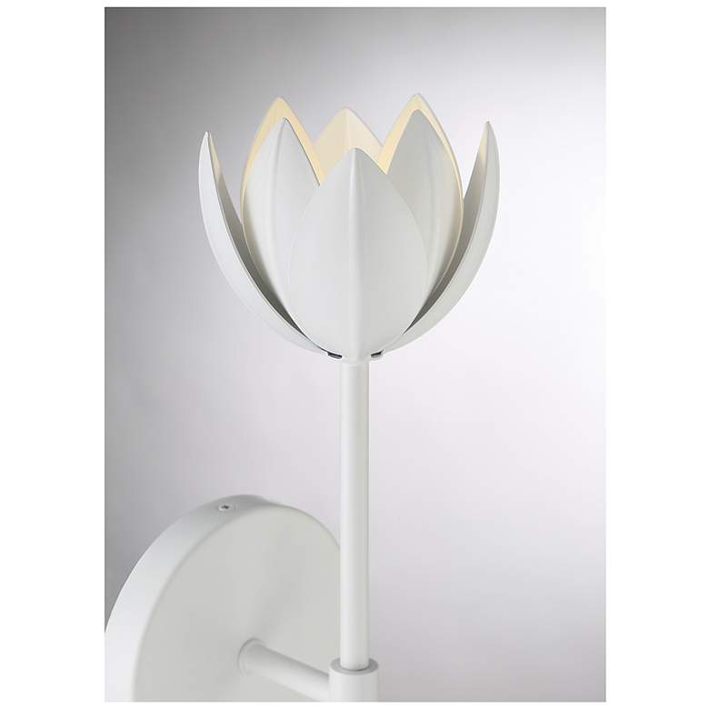 Image 6 Savoy House Meridian 19" High White 1-Light Wall Sconce more views
