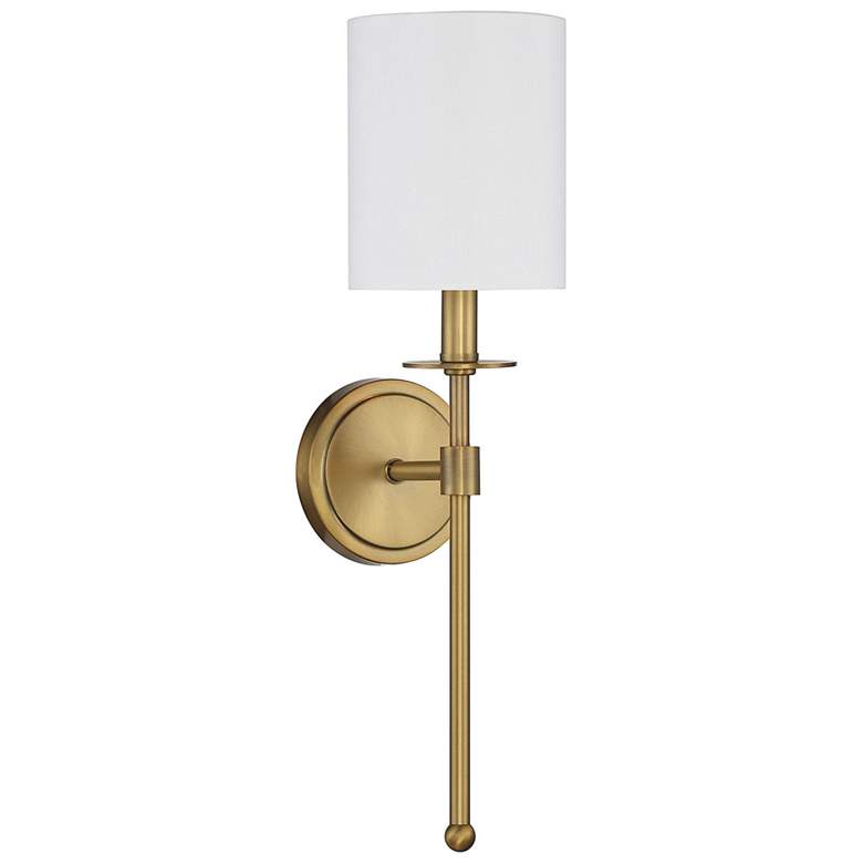 Image 1 Savoy House Meridian 20" High Natural Brass Wall Sconce