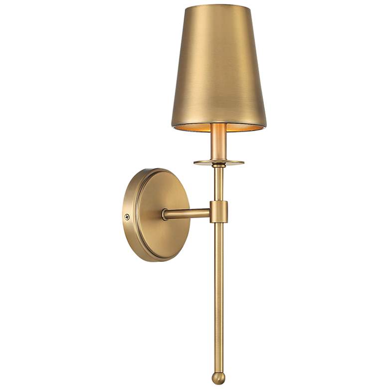 Image 1 Savoy House Meridian 20" High Natural Brass Wall Sconce