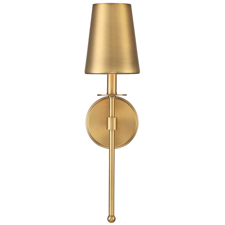 Image 4 Savoy House Meridian 20" High Natural Brass Wall Sconce more views