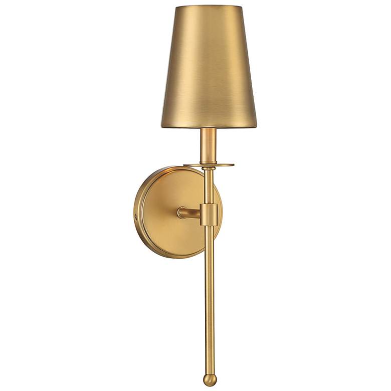 Image 5 Savoy House Meridian 20" High Natural Brass Wall Sconce more views