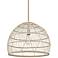 Savoy House Meridian 20" Natural Rattan with a Matching Socket Pendant