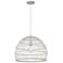 Savoy House Meridian 20" White Rattan with a White Socket 1-Light Pend