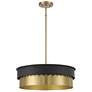 Savoy House Meridian 20" Wide Matte Black and Natural Brass 4-Light Pe