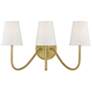 Savoy House Meridian 20" Wide Natural Brass 3-Light Wall Sconce