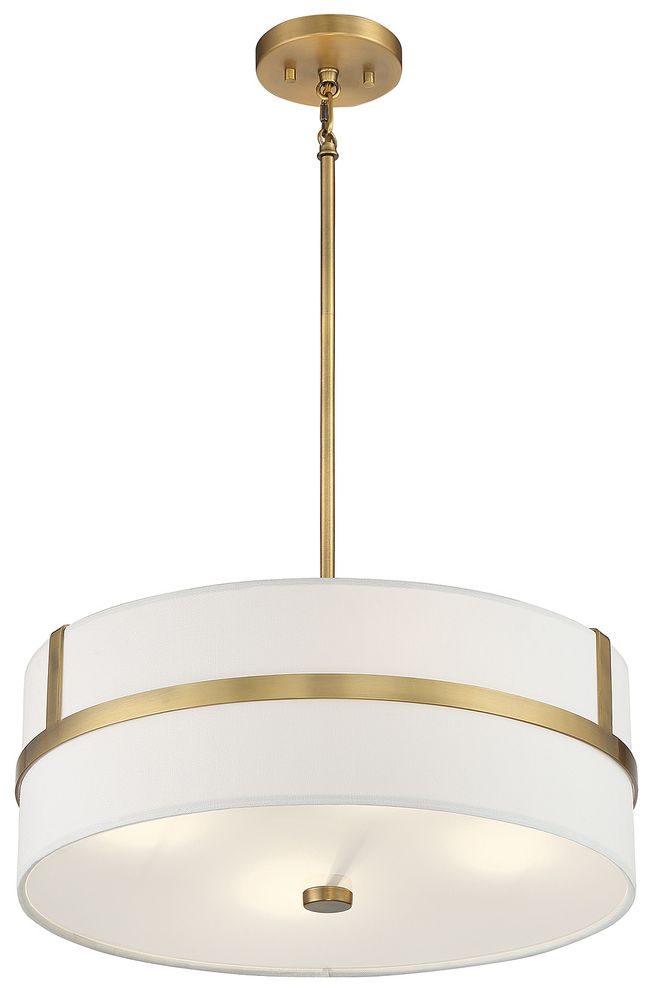 Image 4 Savoy House Meridian 20" Wide Natural Brass 4-Light Pendant more views