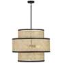 2_Savoy House Meridian 22" Wide Matte Black 3-Light Pendant