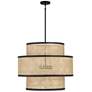 5_Savoy House Meridian 22" Wide Matte Black 3-Light Pendant more views