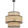 6_Savoy House Meridian 22" Wide Matte Black 3-Light Pendant more views