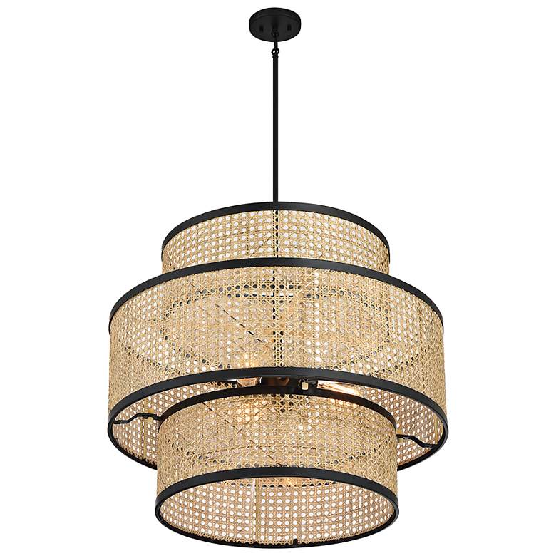 Image 7 Savoy House Meridian 22" Wide Matte Black 3-Light Pendant more views
