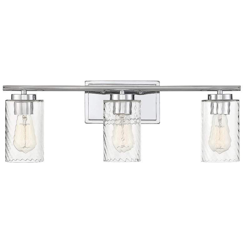 Image 1 Savoy House Meridian 24" Wide 3-Light Chrome Bath Light