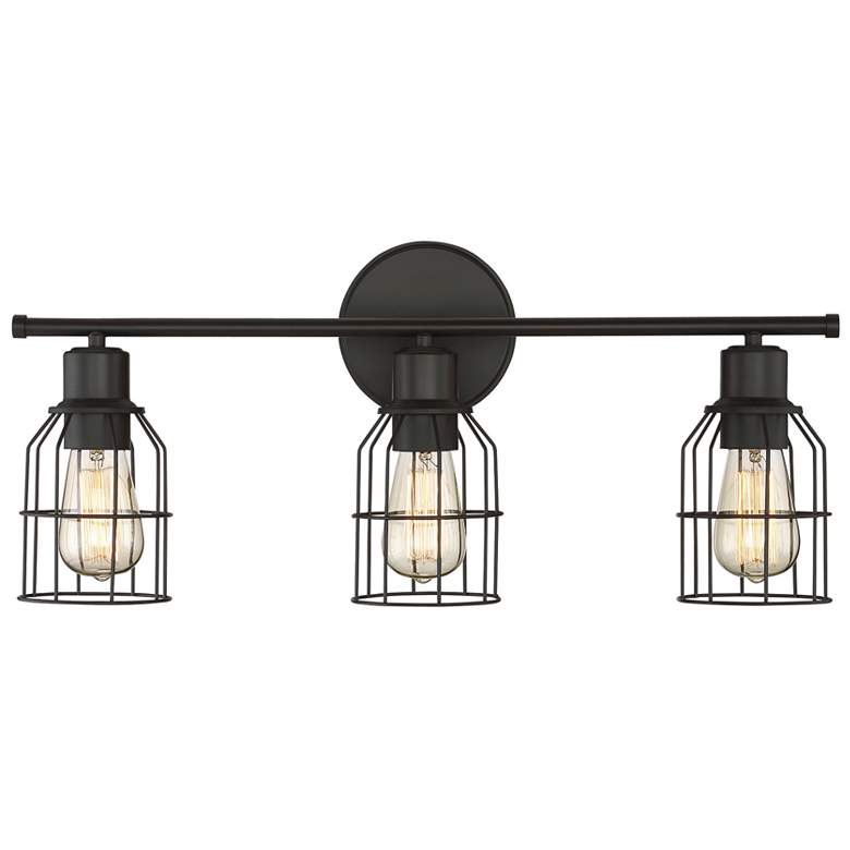 Image 1 Savoy House Meridian 24" Wide 3-Light Oil Rubbed Bronze Bath Light