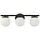 Savoy House Meridian 24" Wide Matte Black 3-Light Bath Light