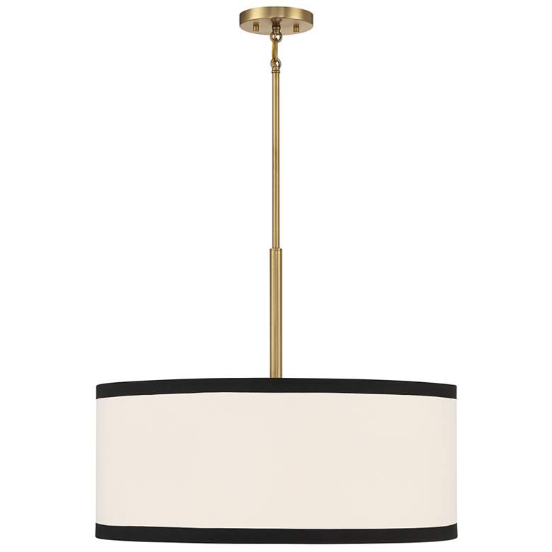Image 1 Savoy House Meridian 24 inch Wide Natural Brass 5-Light Pendant