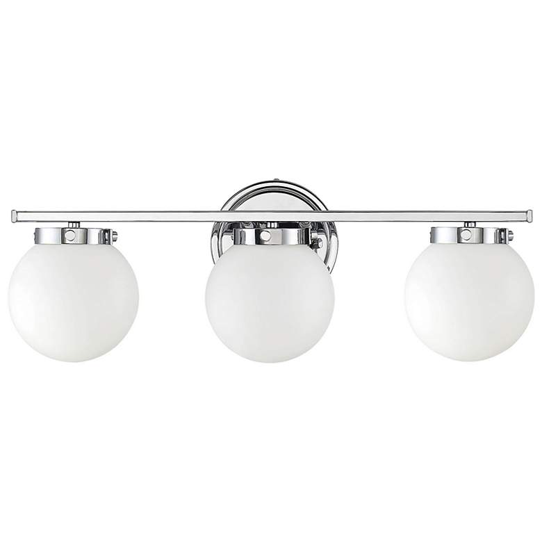 Image 1 Savoy House Meridian 24"W Chrome 3-Light Vanity Bath Light