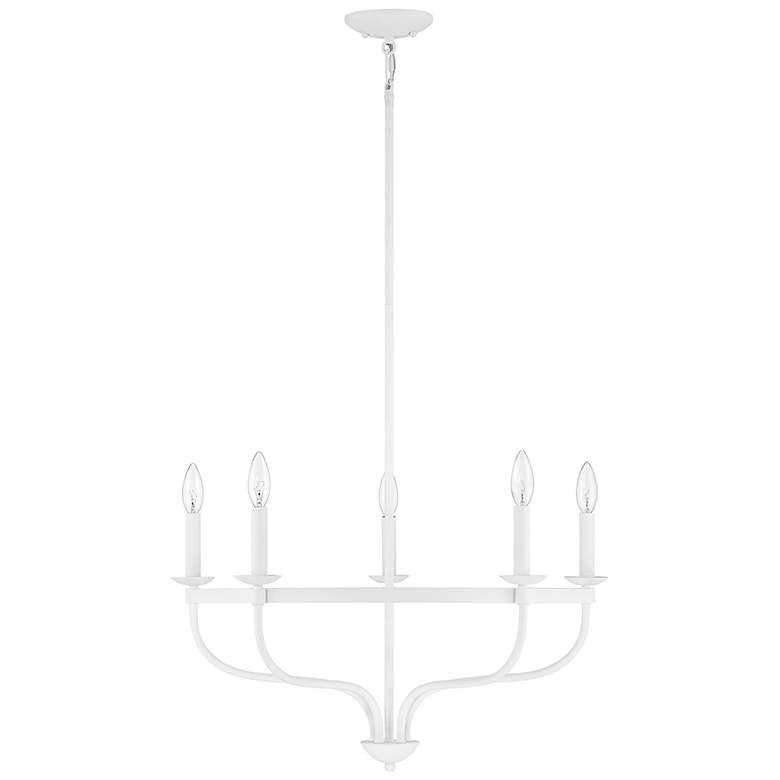 Image 2 Savoy House Meridian 26.63" Wide Bisque White 5-Light Chandelier more views