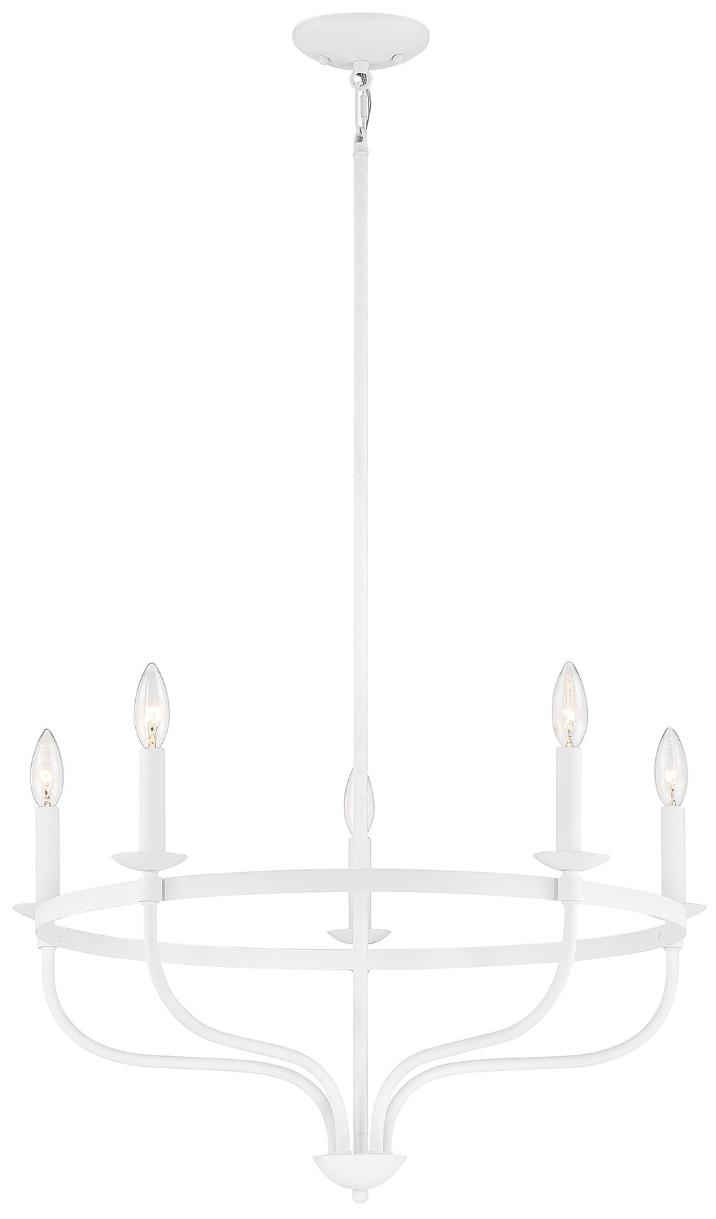 Image 3 Savoy House Meridian 26.63" Wide Bisque White 5-Light Chandelier more views