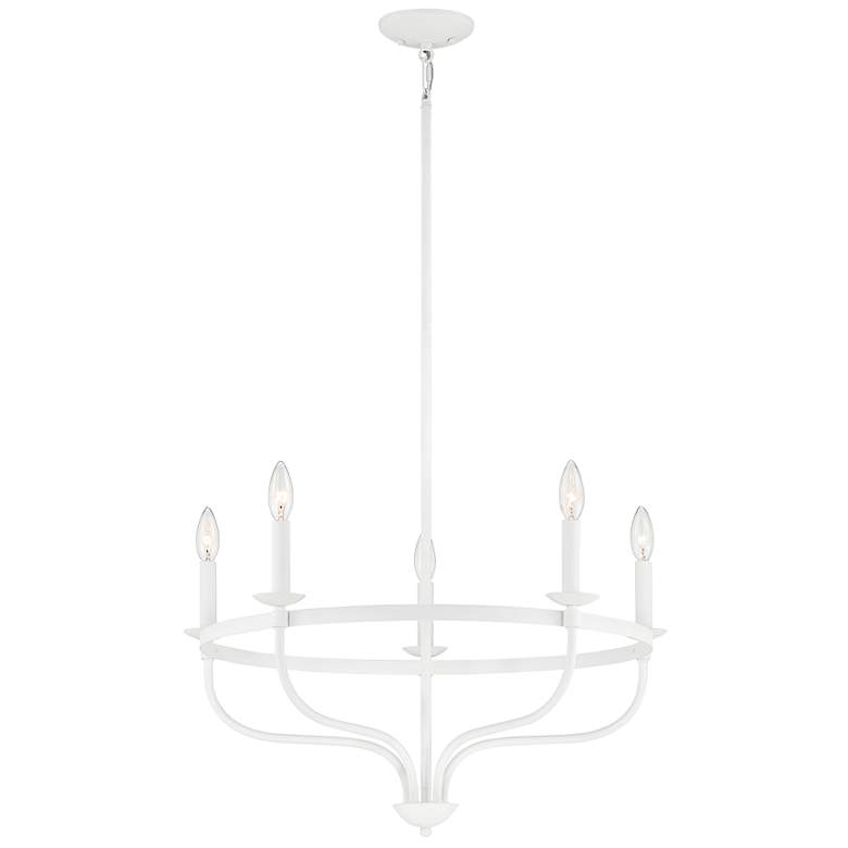 Image 3 Savoy House Meridian 26.63" Wide Bisque White 5-Light Chandelier more views