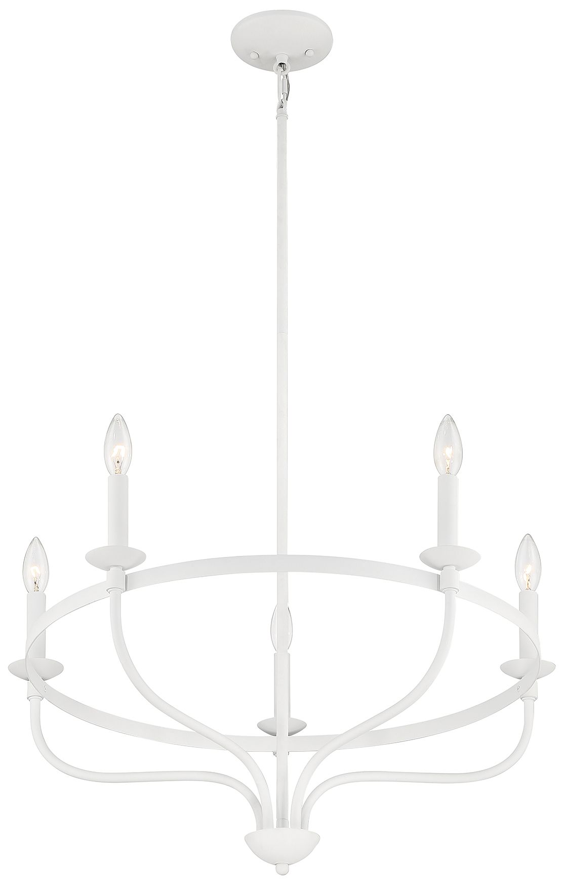 Image 4 Savoy House Meridian 26.63" Wide Bisque White 5-Light Chandelier more views