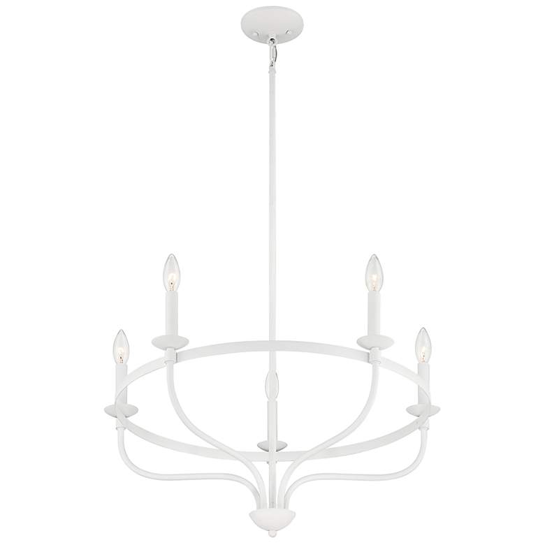 Image 4 Savoy House Meridian 26.63" Wide Bisque White 5-Light Chandelier more views