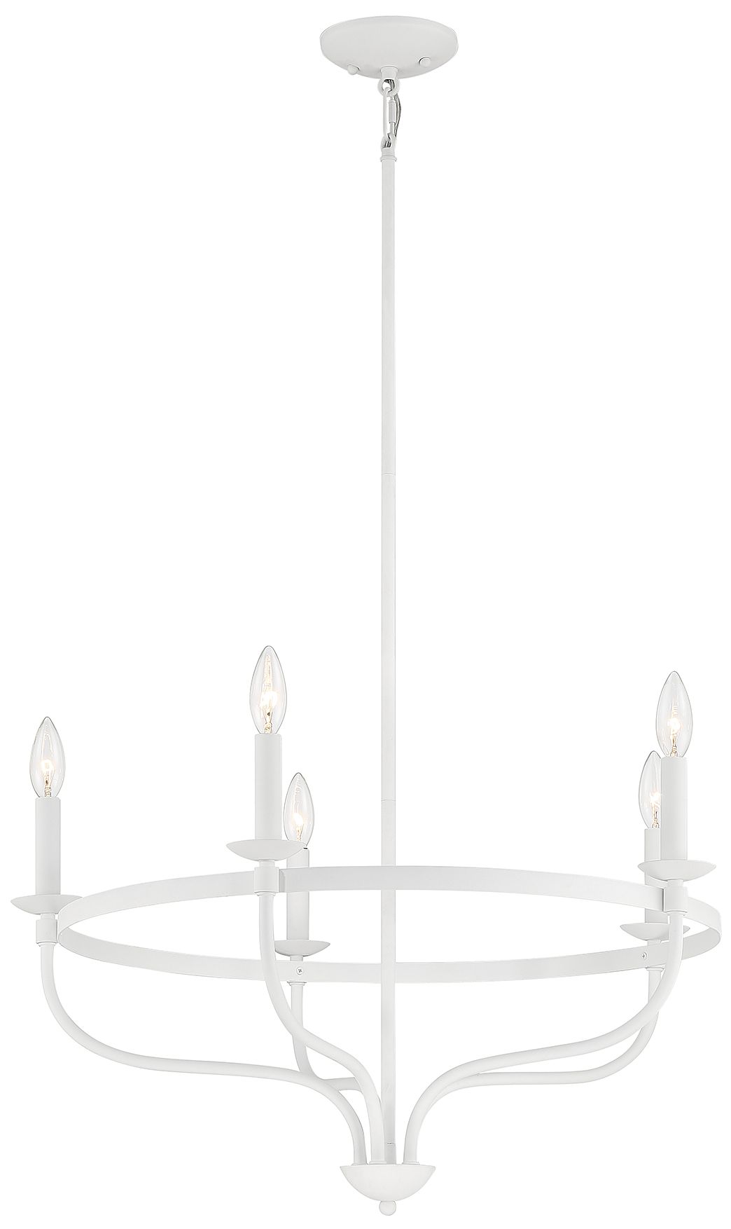 Image 5 Savoy House Meridian 26.63" Wide Bisque White 5-Light Chandelier more views