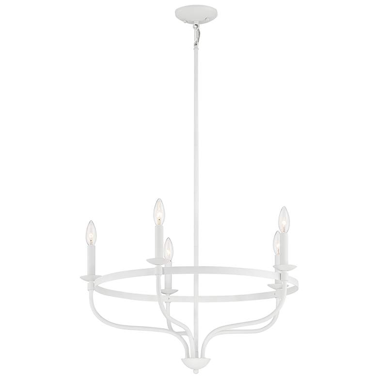 Image 5 Savoy House Meridian 26.63" Wide Bisque White 5-Light Chandelier more views