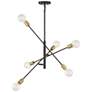Savoy House Meridian 26" Oil Rubbed Bronze with Natural Brass Chandeli