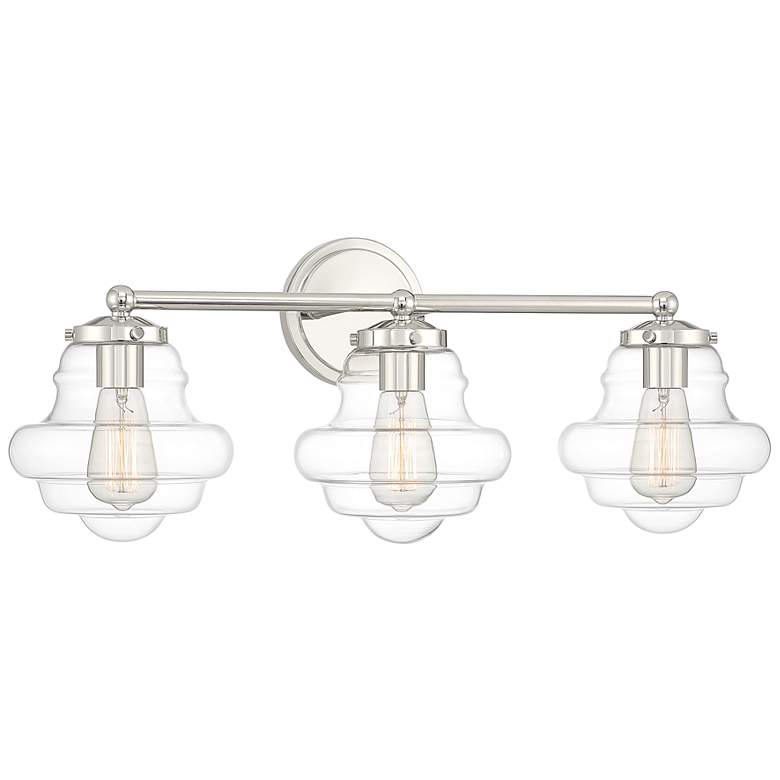 Image 3 Savoy House Meridian 26" Wide 3-Light Polished Nickel Bath Light more views