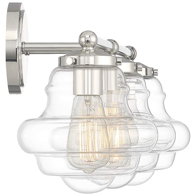 Image 5 Savoy House Meridian 26" Wide 3-Light Polished Nickel Bath Light more views