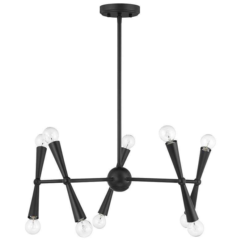 Image 2 Savoy House Meridian 26" Wide Matte Black 5-Light Chandelier more views