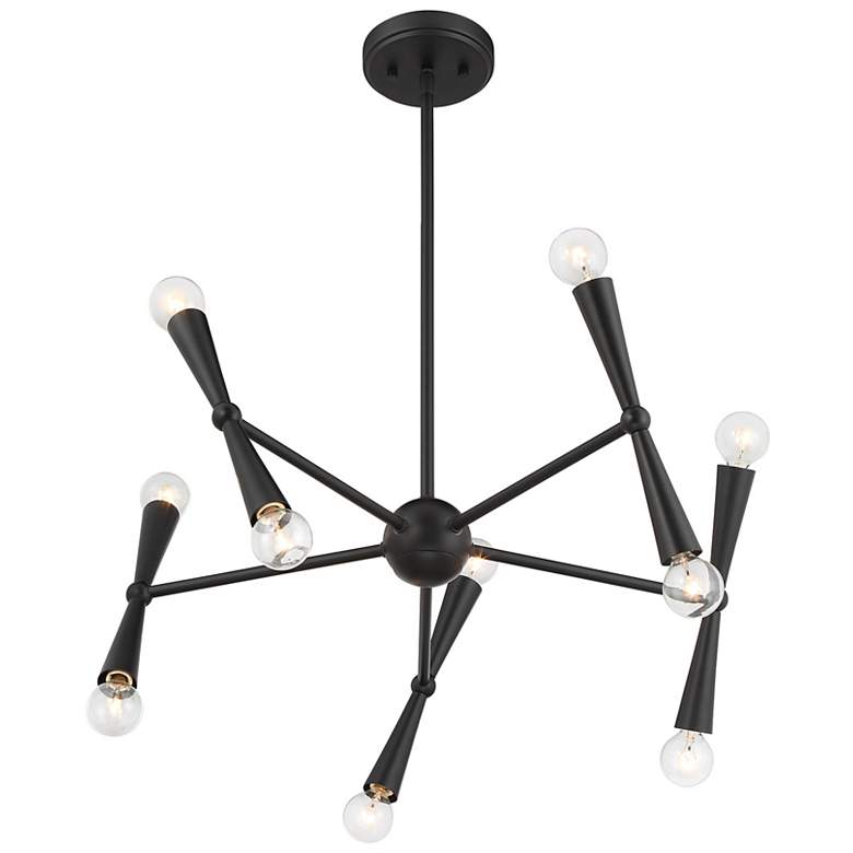 Image 3 Savoy House Meridian 26" Wide Matte Black 5-Light Chandelier more views