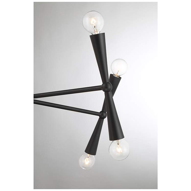 Image 5 Savoy House Meridian 26" Wide Matte Black 5-Light Chandelier more views