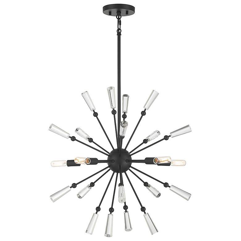 Image 1 Savoy House Meridian 26" Wide Matte Black 5-Light Pendant