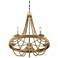 Savoy House Meridian 26" Wide Natural Wood with Rope 5-Light Chandelie