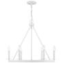 1_Savoy House Meridian 26"W Bisque White 6-Light Chandelier
