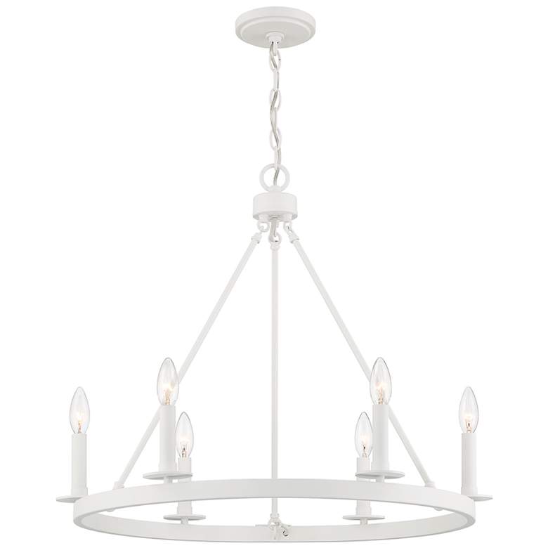 Image 3 Savoy House Meridian 26"W Bisque White 6-Light Chandelier more views