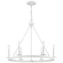 3_Savoy House Meridian 26"W Bisque White 6-Light Chandelier more views
