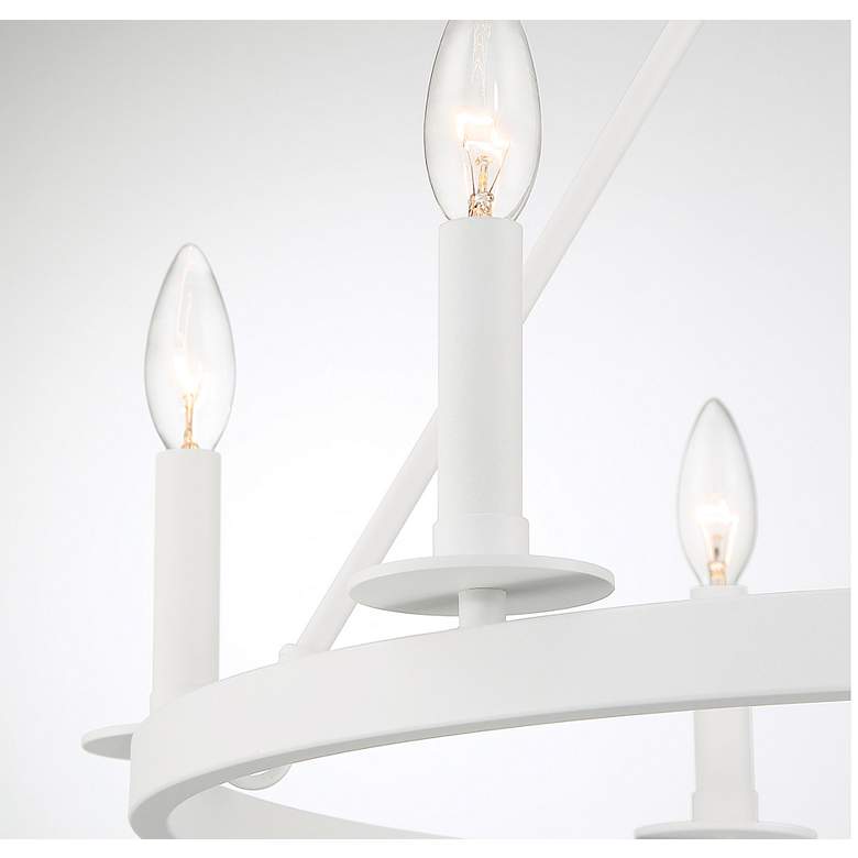 Image 6 Savoy House Meridian 26"W Bisque White 6-Light Chandelier more views